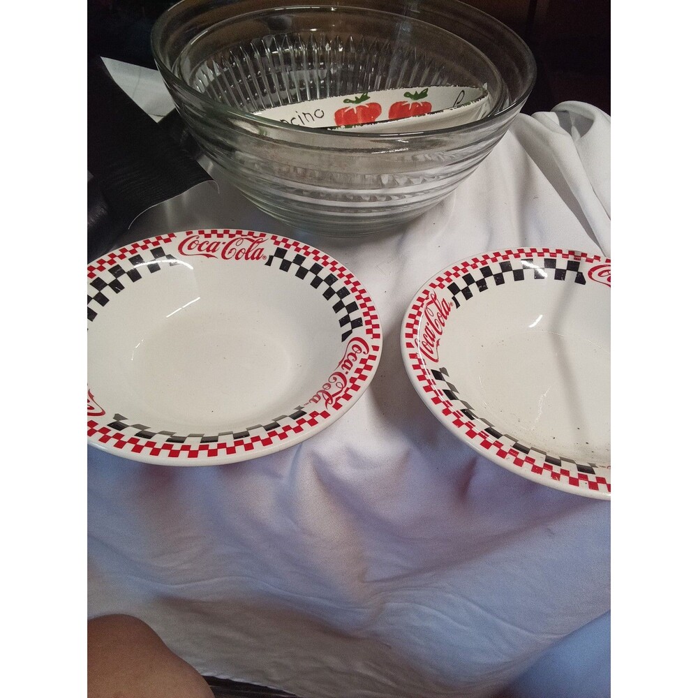 Set of 2 Coca-Cola Ceramic Bowls - 25% Off with 5+ Items
